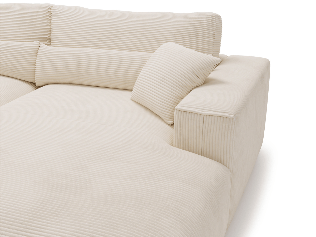 Canapé d'angle avec grand méridienne Haussmann