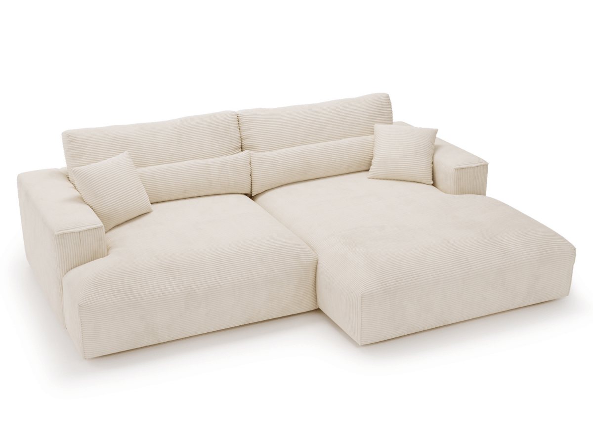 Canapé d'angle avec grand méridienne Haussmann