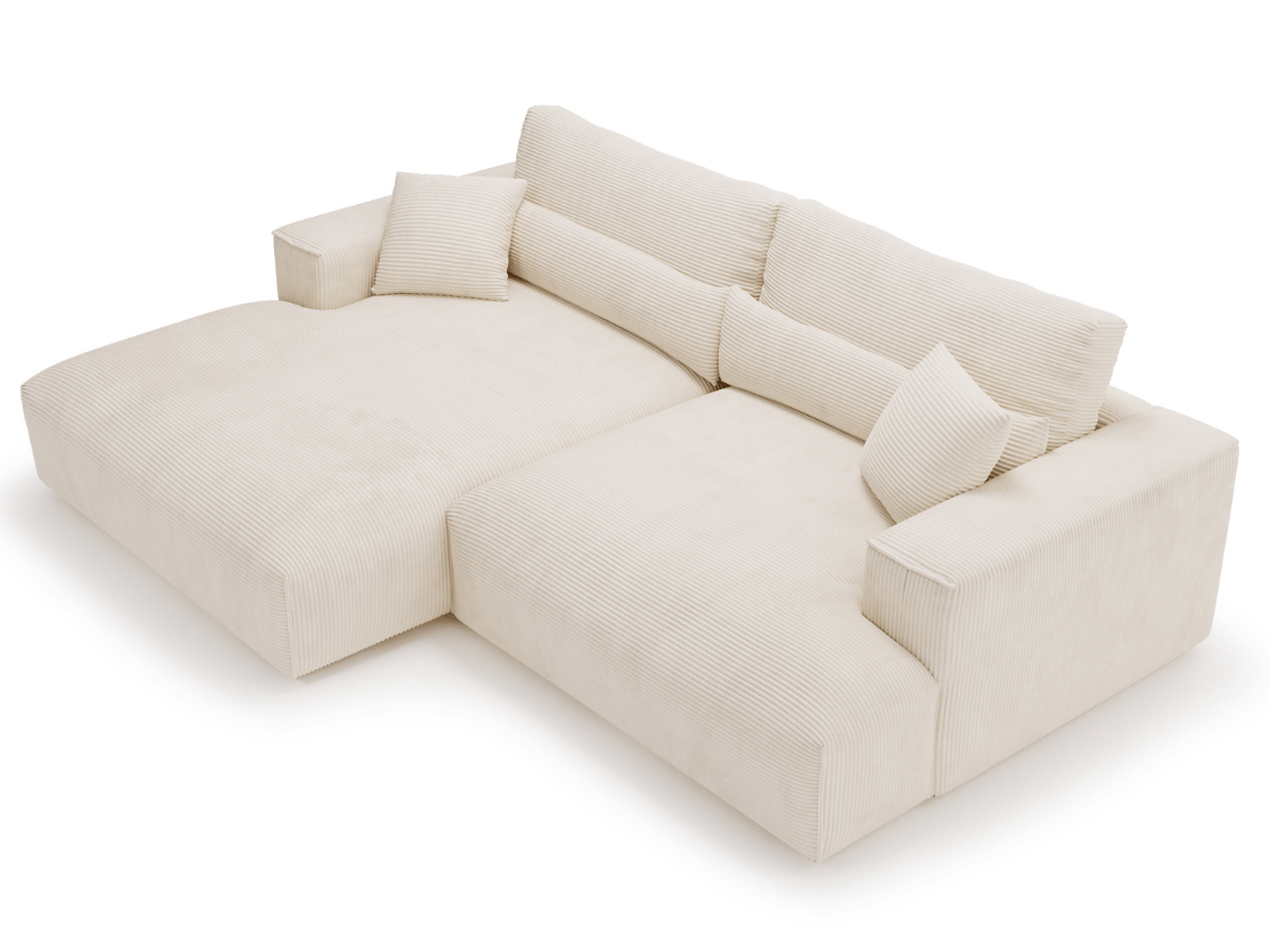 Canapé d'angle avec grand méridienne Haussmann