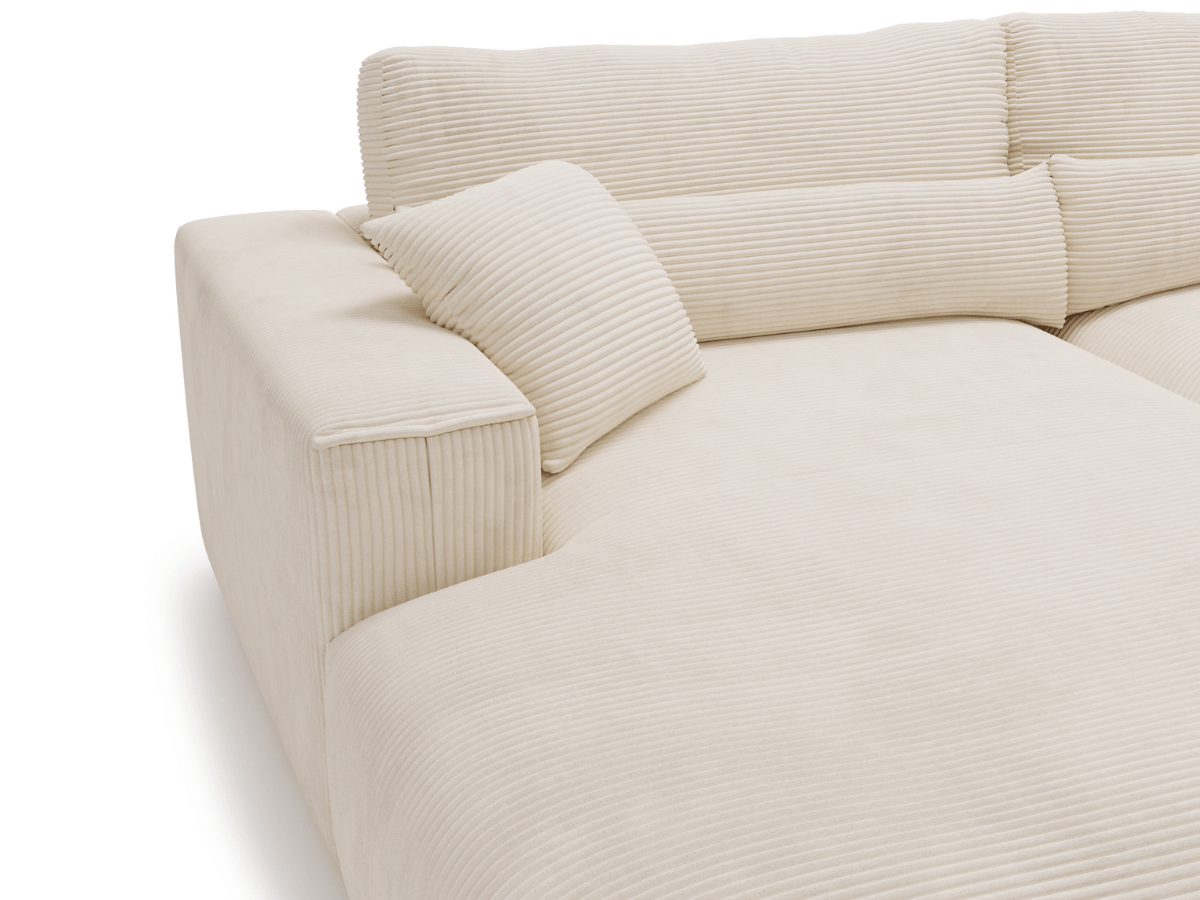 Canapé d'angle avec grand méridienne Haussmann