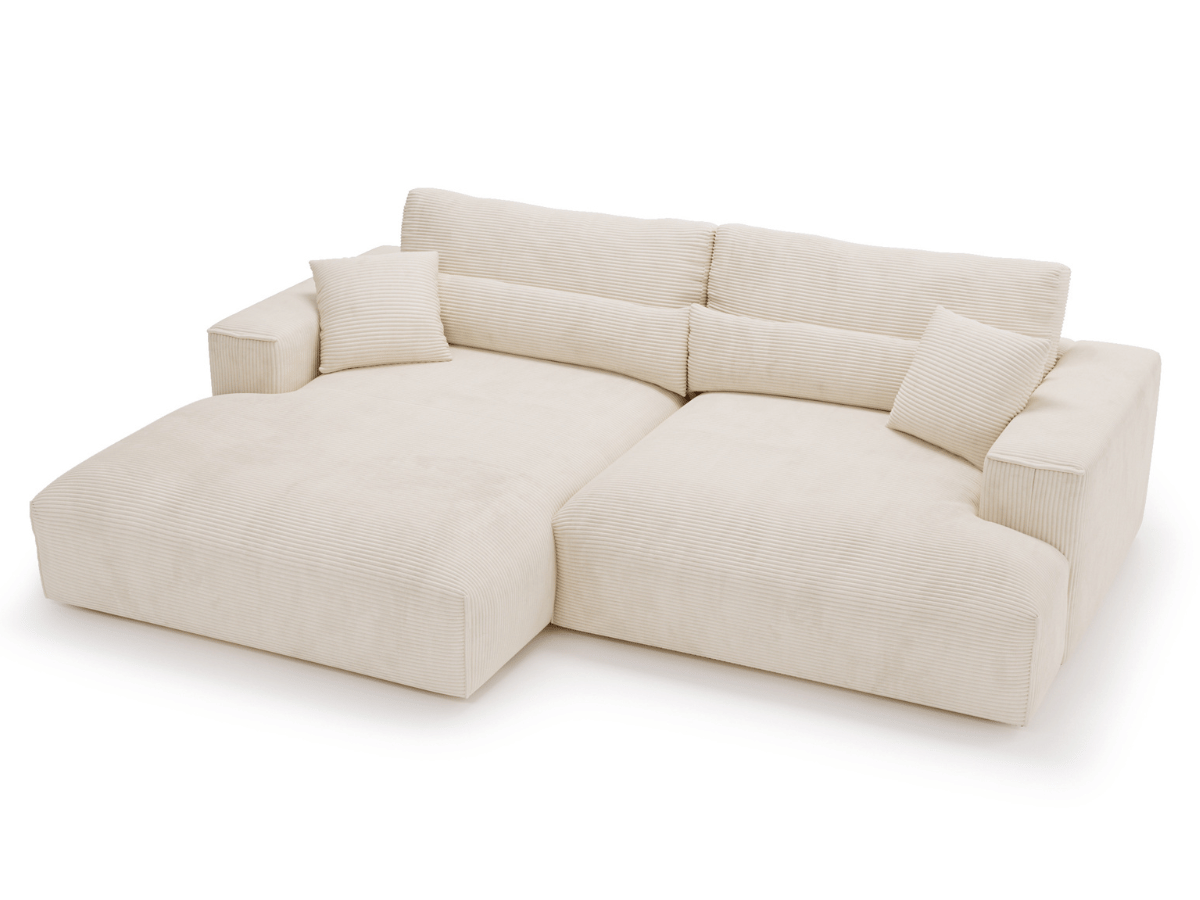 Canapé d'angle avec grand méridienne Haussmann