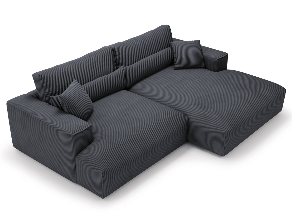 Canapé d'angle avec grand méridienne Haussmann