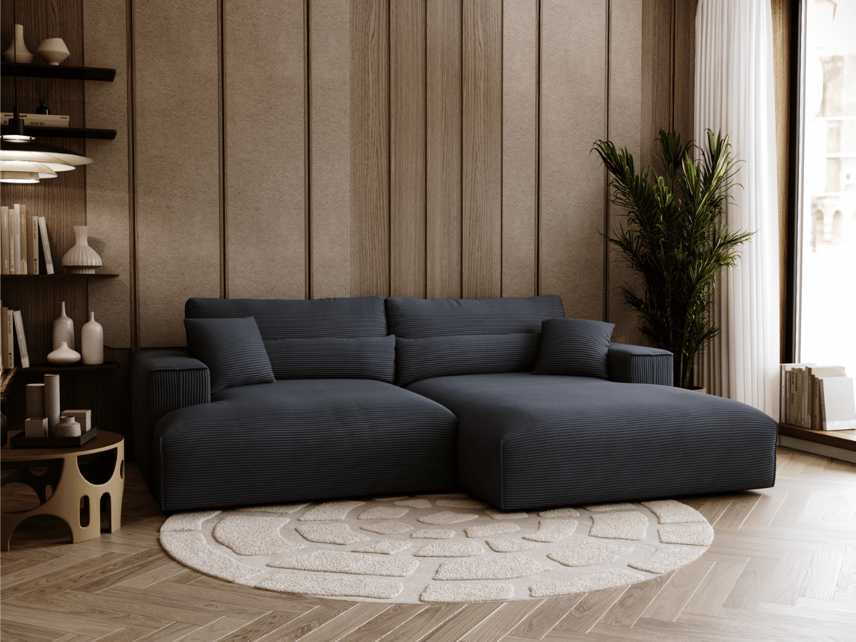 Canapé d'angle avec grand méridienne Haussmann