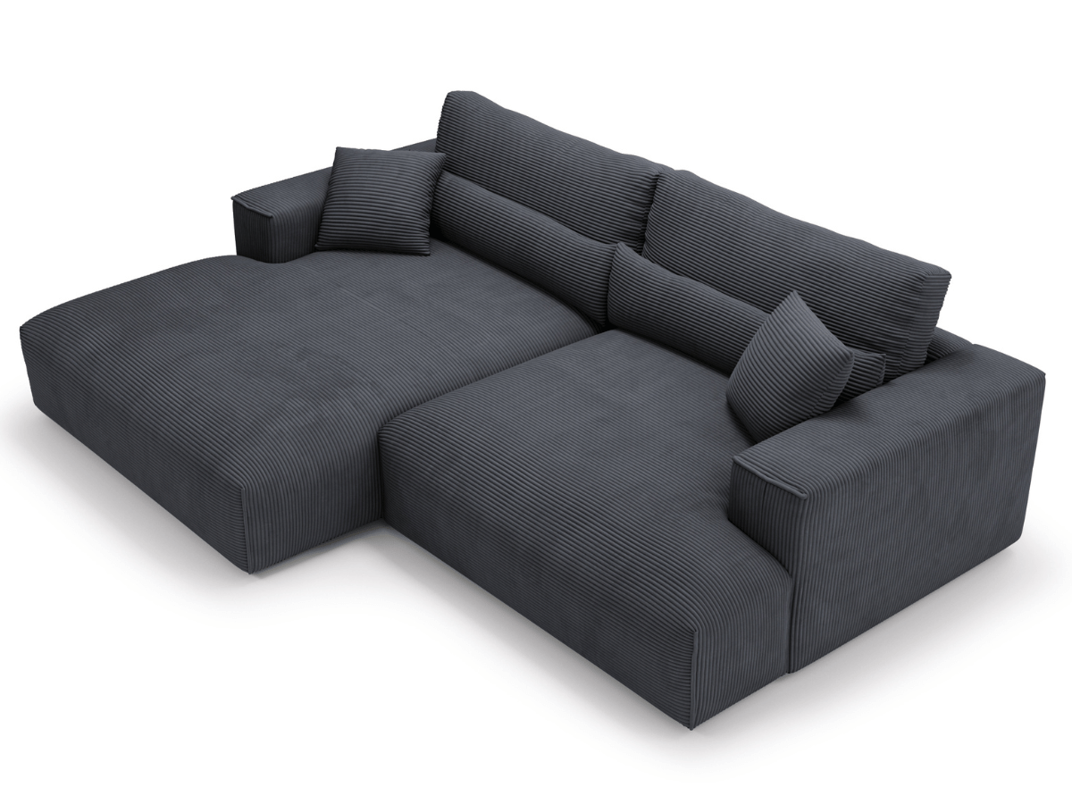 Canapé d'angle avec grand méridienne Haussmann