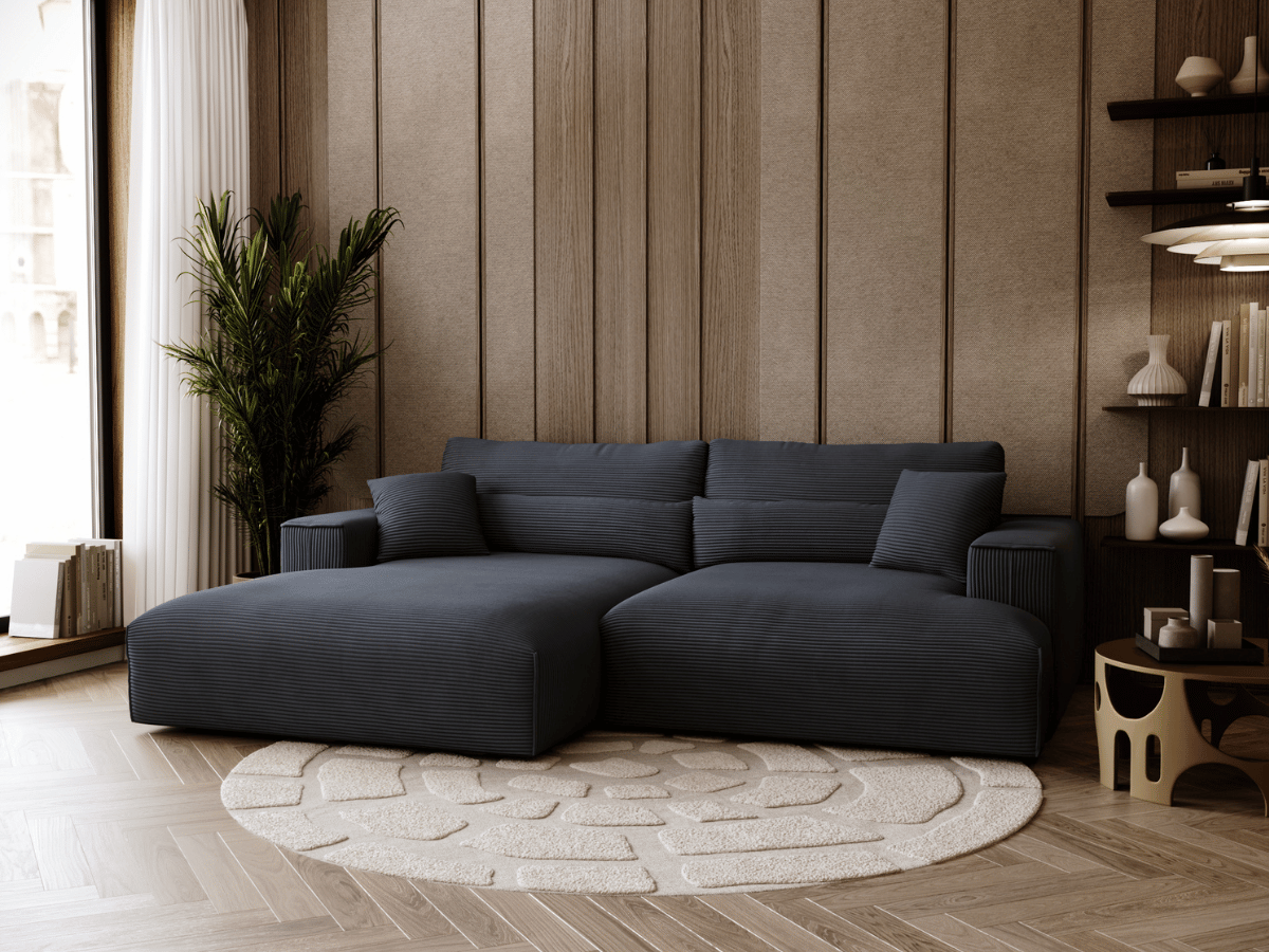 Canapé d'angle avec grand méridienne Haussmann