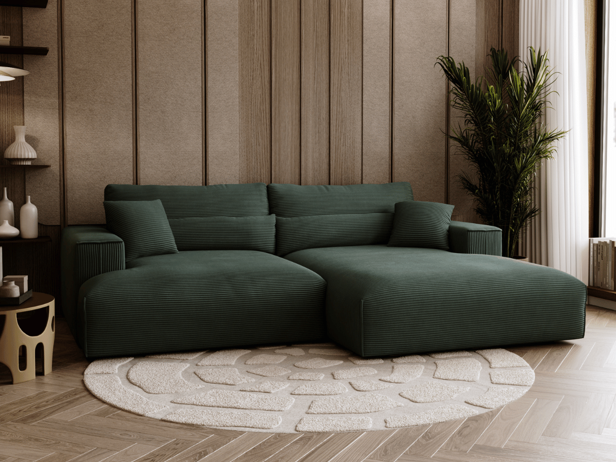 Canapé d'angle avec grand méridienne Haussmann