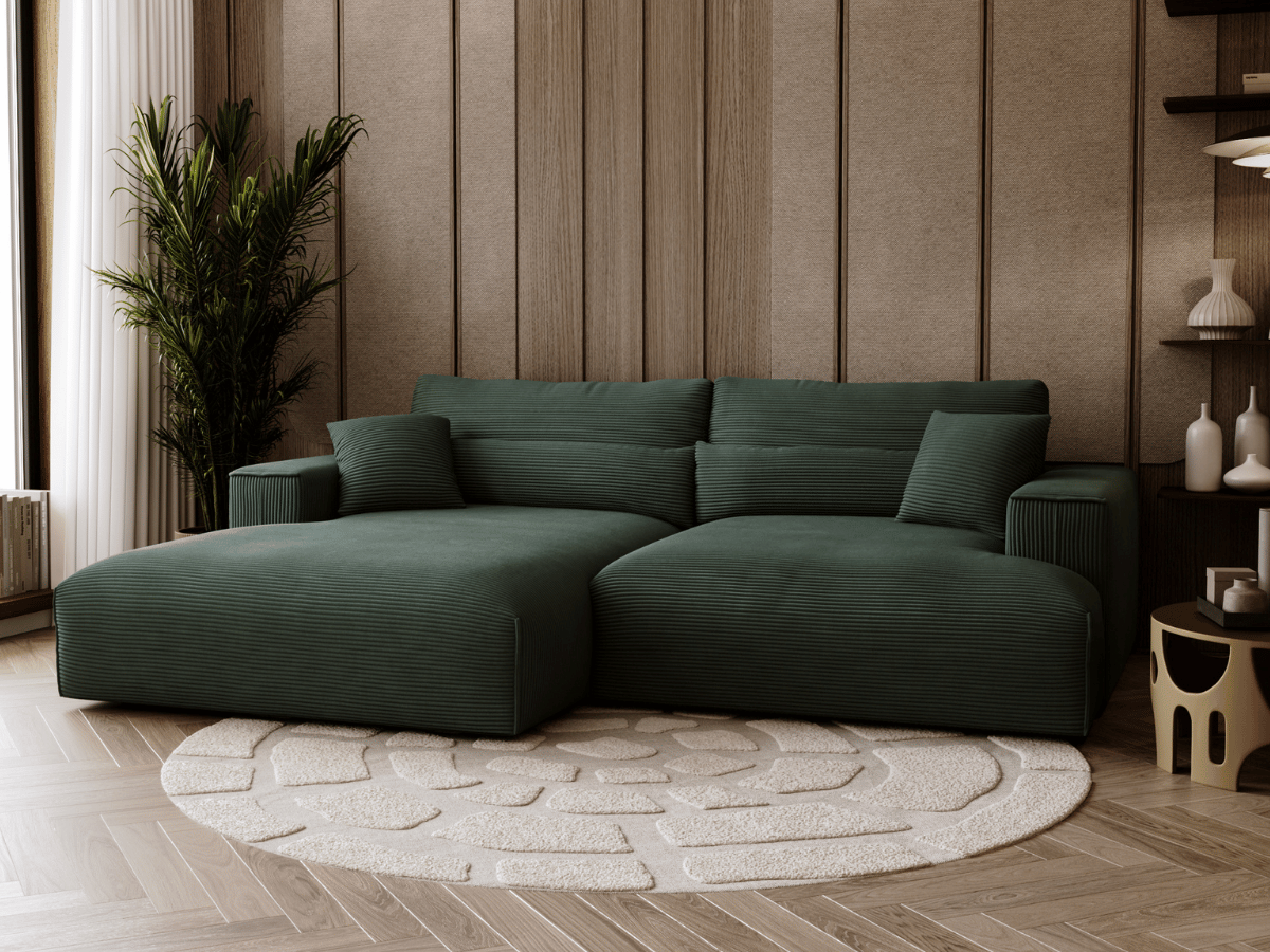 Canapé d'angle avec grand méridienne Haussmann