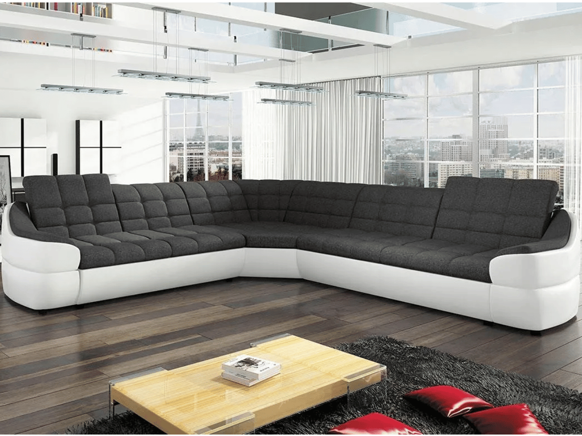 Canapé d’angle réversible Varenne – Tétières relevables & grand confort