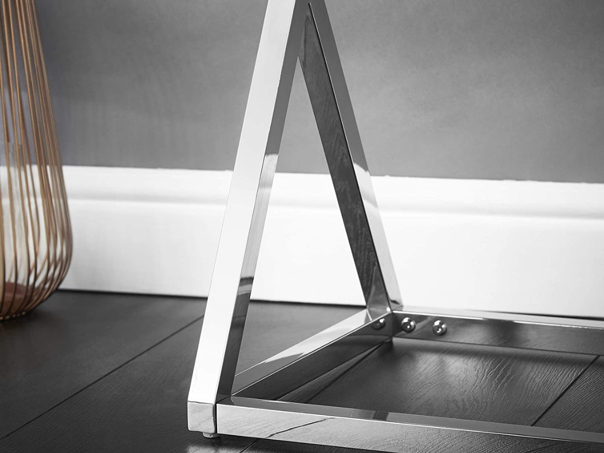 Coiffeuse LUXOR – Verre Miroir 3D & Pieds Chromés