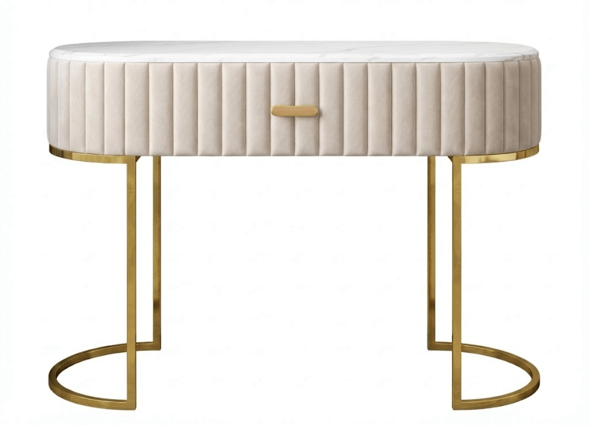 Coiffeuse dessus de table en faux marbre avec tiroir - BODOUME