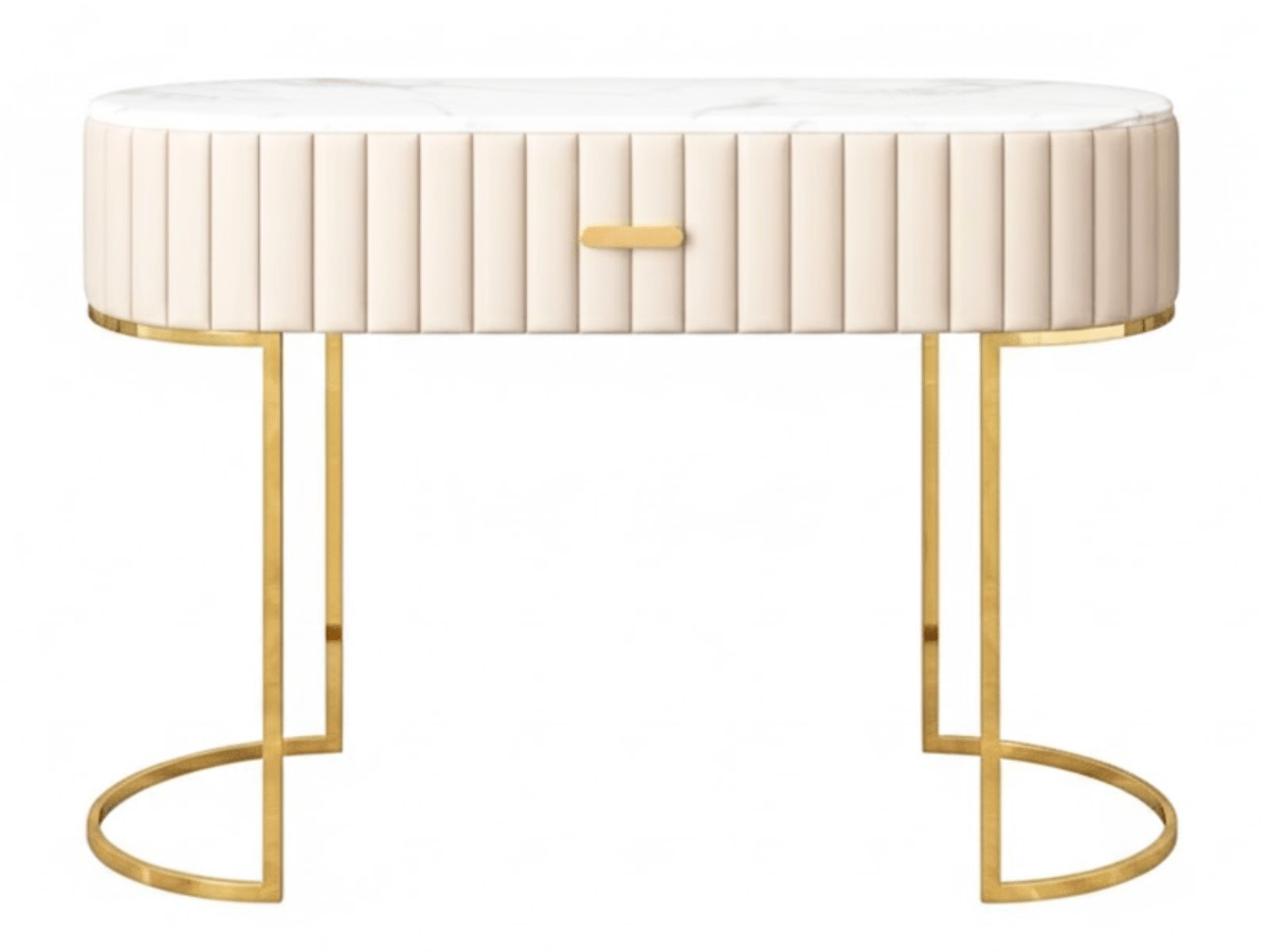 Coiffeuse dessus de table en faux marbre avec tiroir - BODOUME