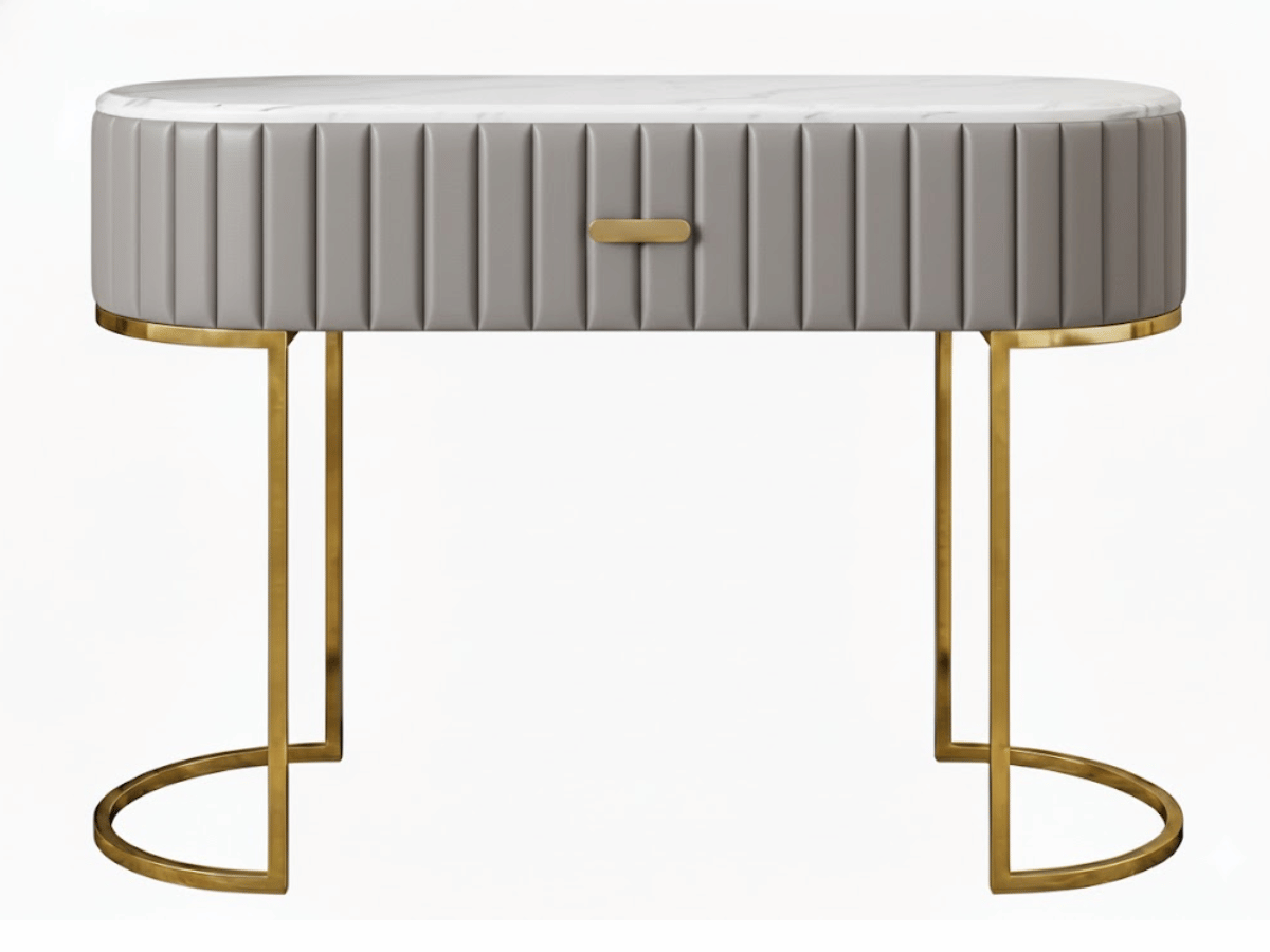 Coiffeuse dessus de table en faux marbre avec tiroir - BODOUME