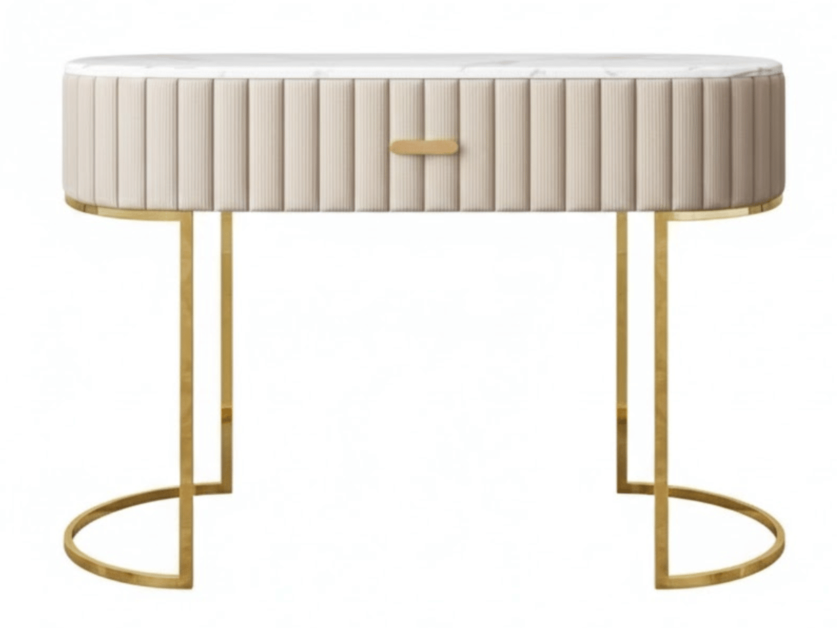 Coiffeuse dessus de table en faux marbre avec tiroir - BODOUME