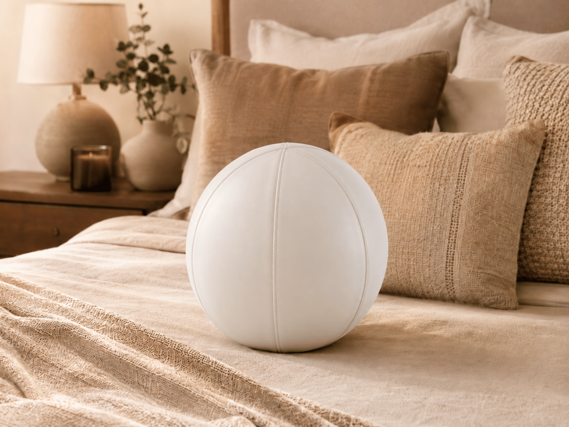 Coussin Ballon Nuba – Coussin Rond Design pour Canapé et Chambre