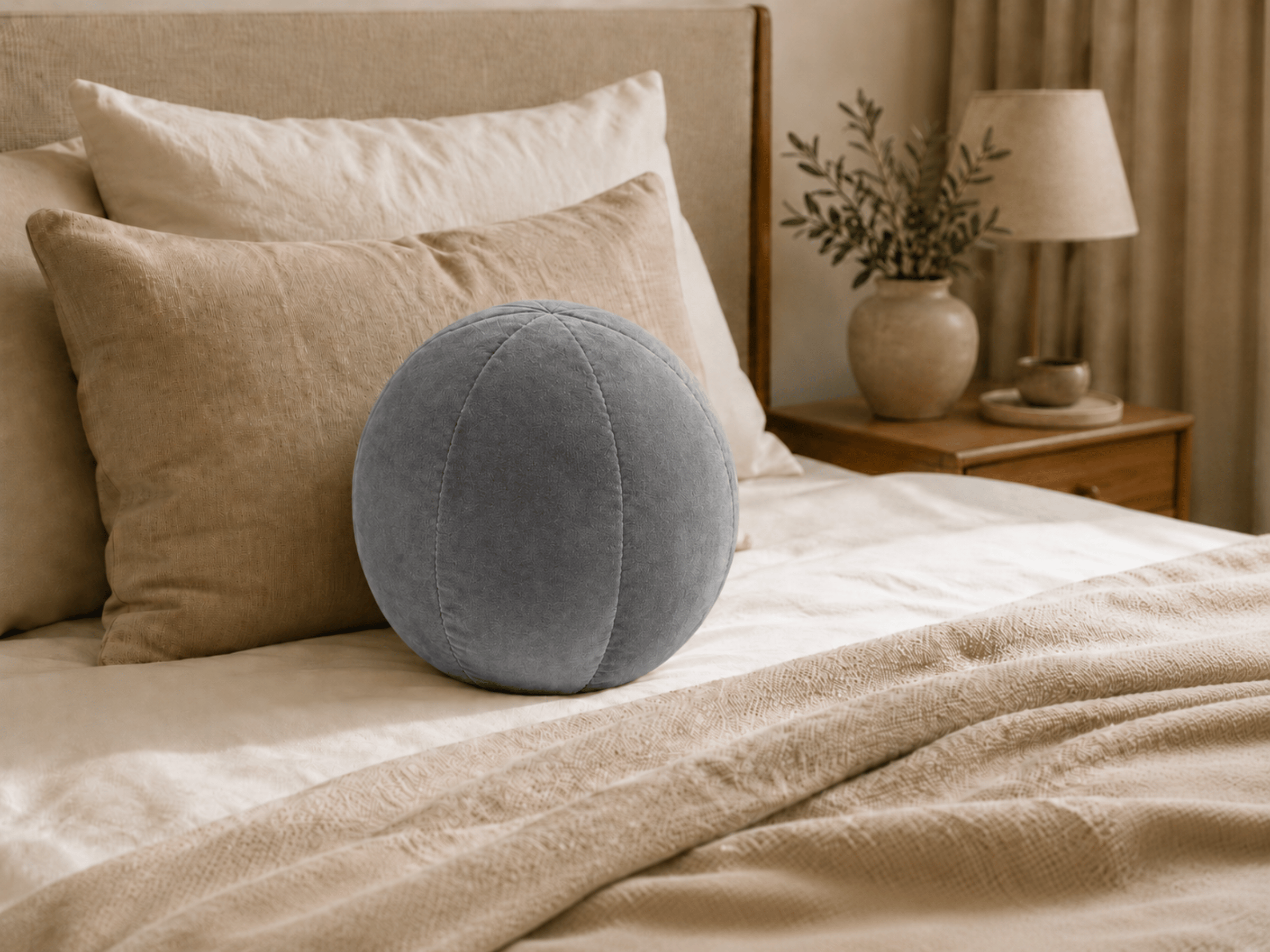Coussin Ballon Nuba – Coussin Rond Design pour Canapé et Chambre
