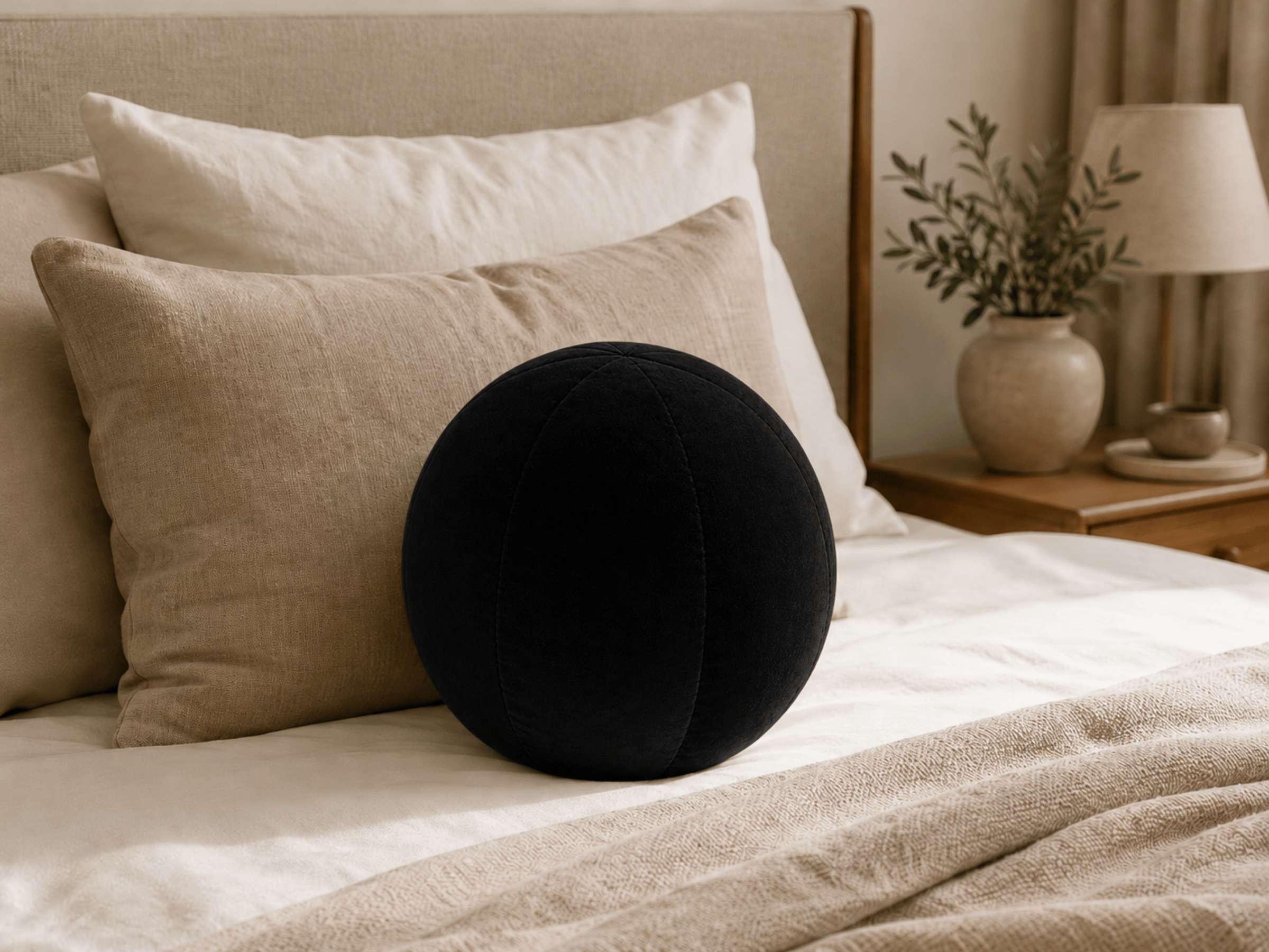 Coussin Ballon Nuba – Coussin Rond Design pour Canapé et Chambre