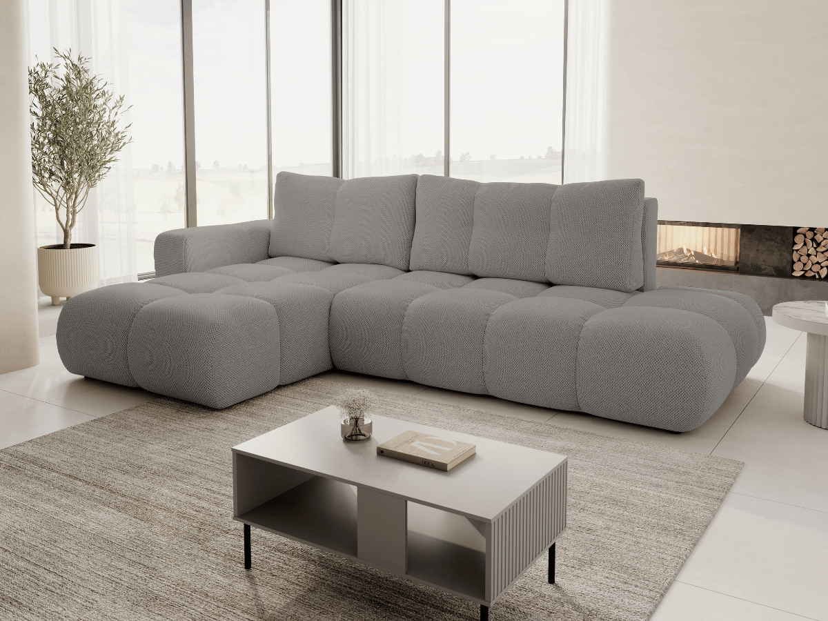 Sofá cama esquinero MAGENTA - Diseño asimétrico y ultra confort