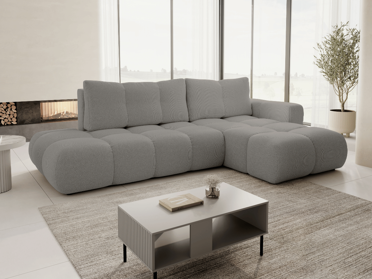 Sofá cama esquinero MAGENTA - Diseño asimétrico y ultra confort
