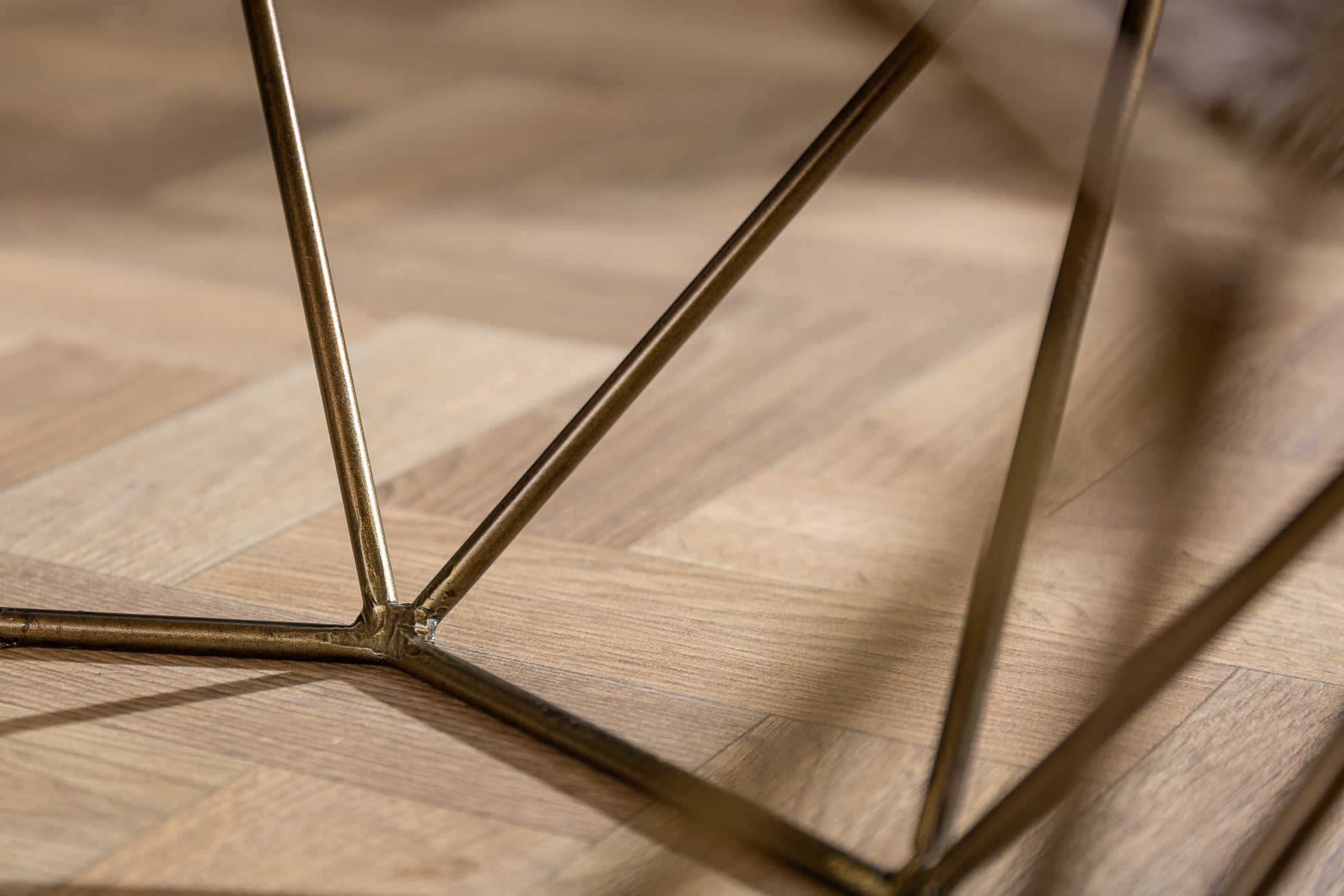 Élégante table basse DIAMOND 70cm en laiton vert avec plateau en marbre