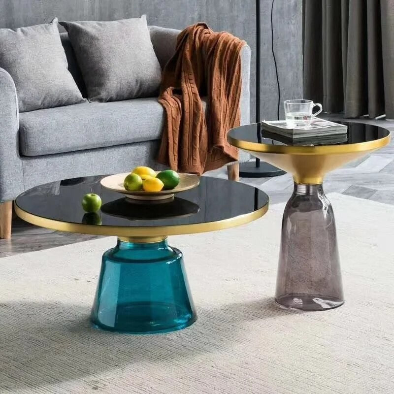 Ensemble de Tables Basses Mona en Verre avec Plateaux Couleur Or_138334.jpg