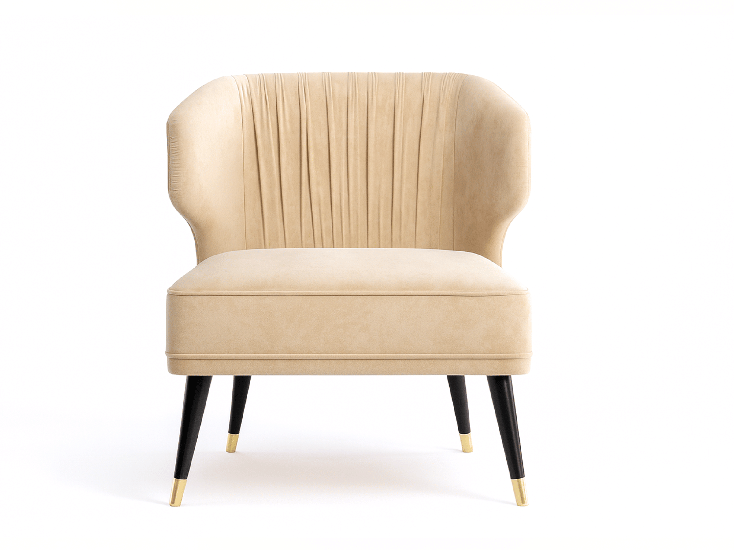 Fauteuil crapaud en velours – BELLA, petit fauteuil design et confortable