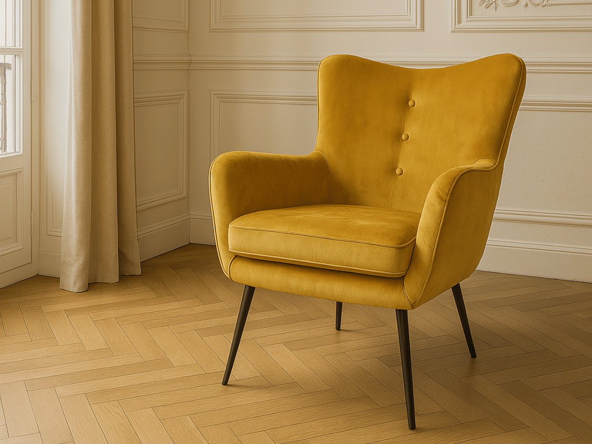 Fauteuil en velours design - ERGO