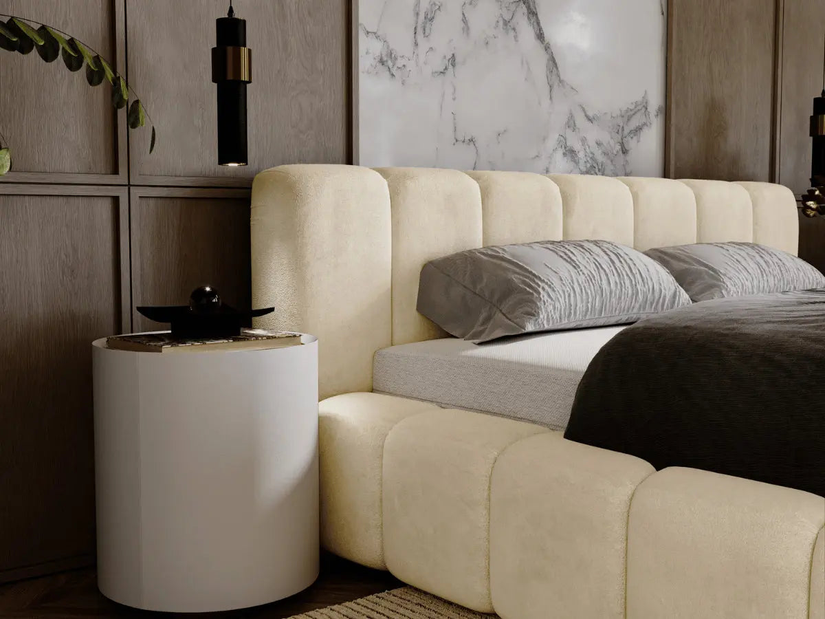 Lit coffre design matelassé - CHLOE