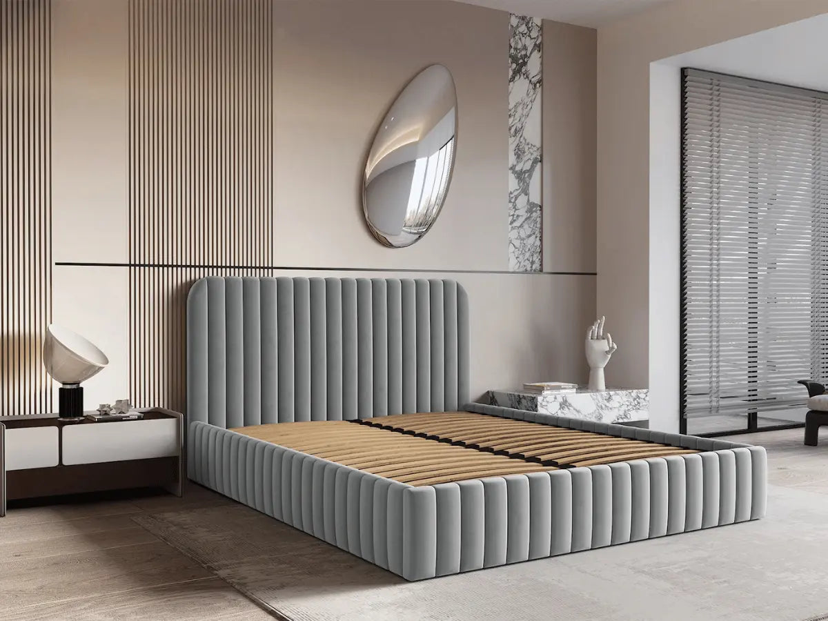 Lit design avec coffre de rangement - MAELLE