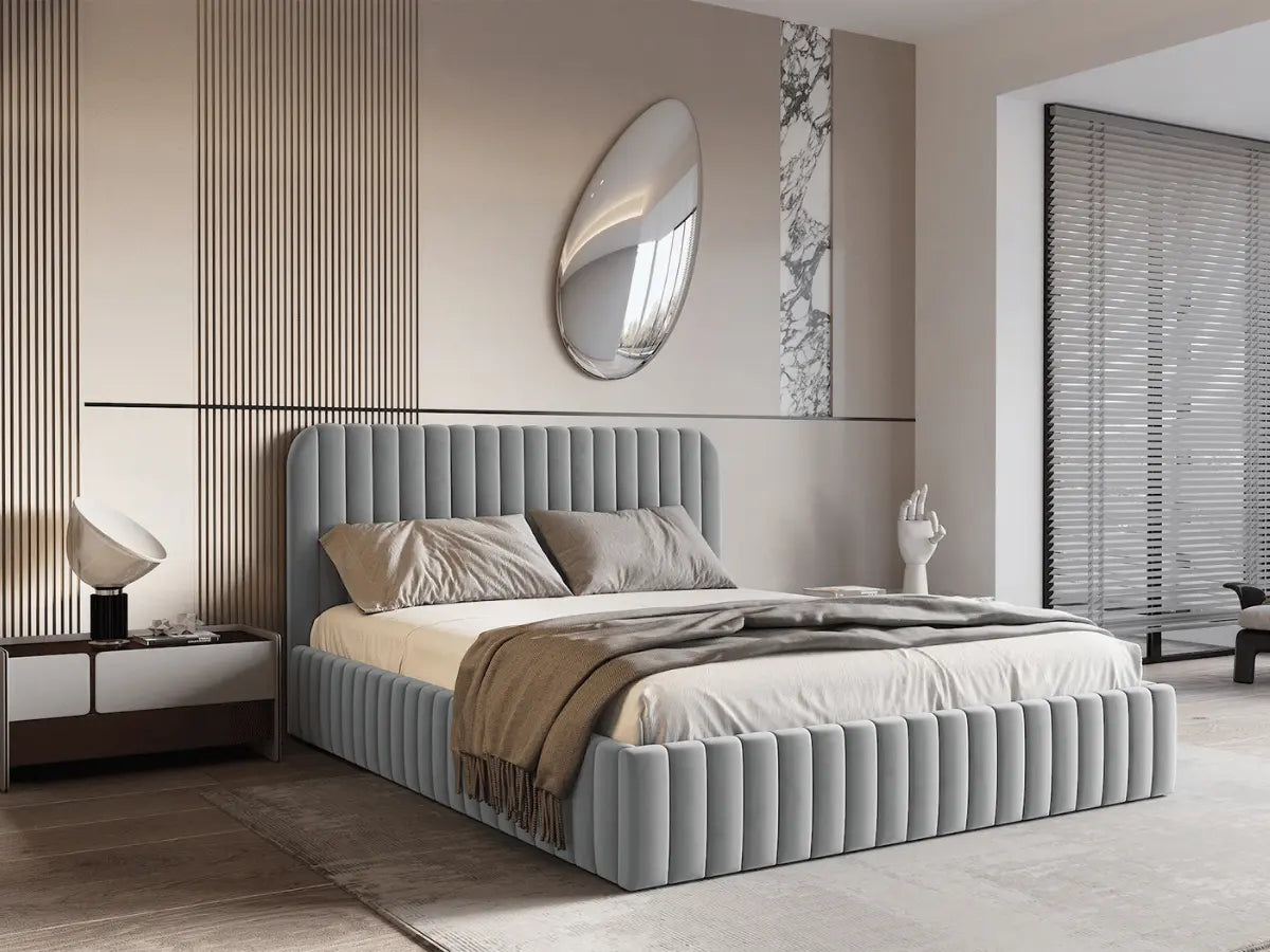 Lit design avec coffre de rangement - MAELLE