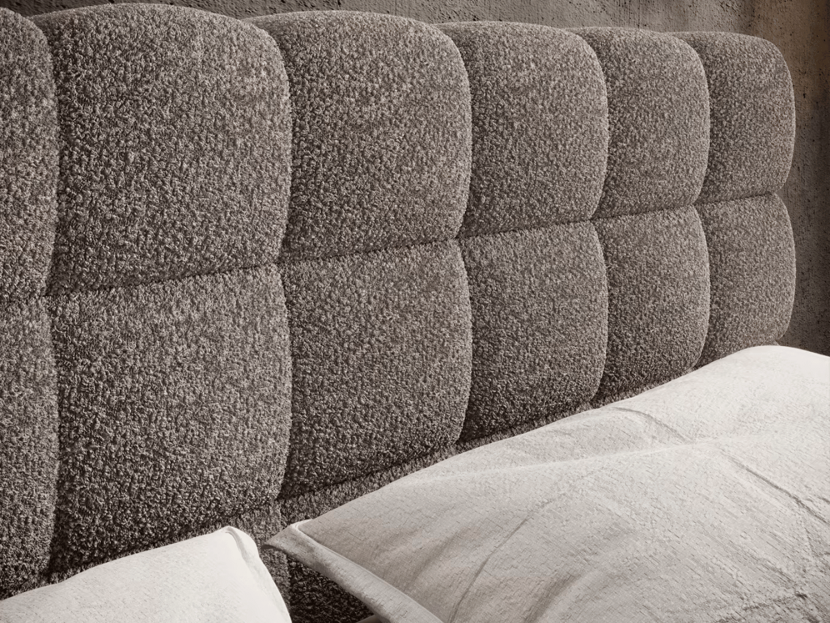 Lit coffre rembourré design - NALA