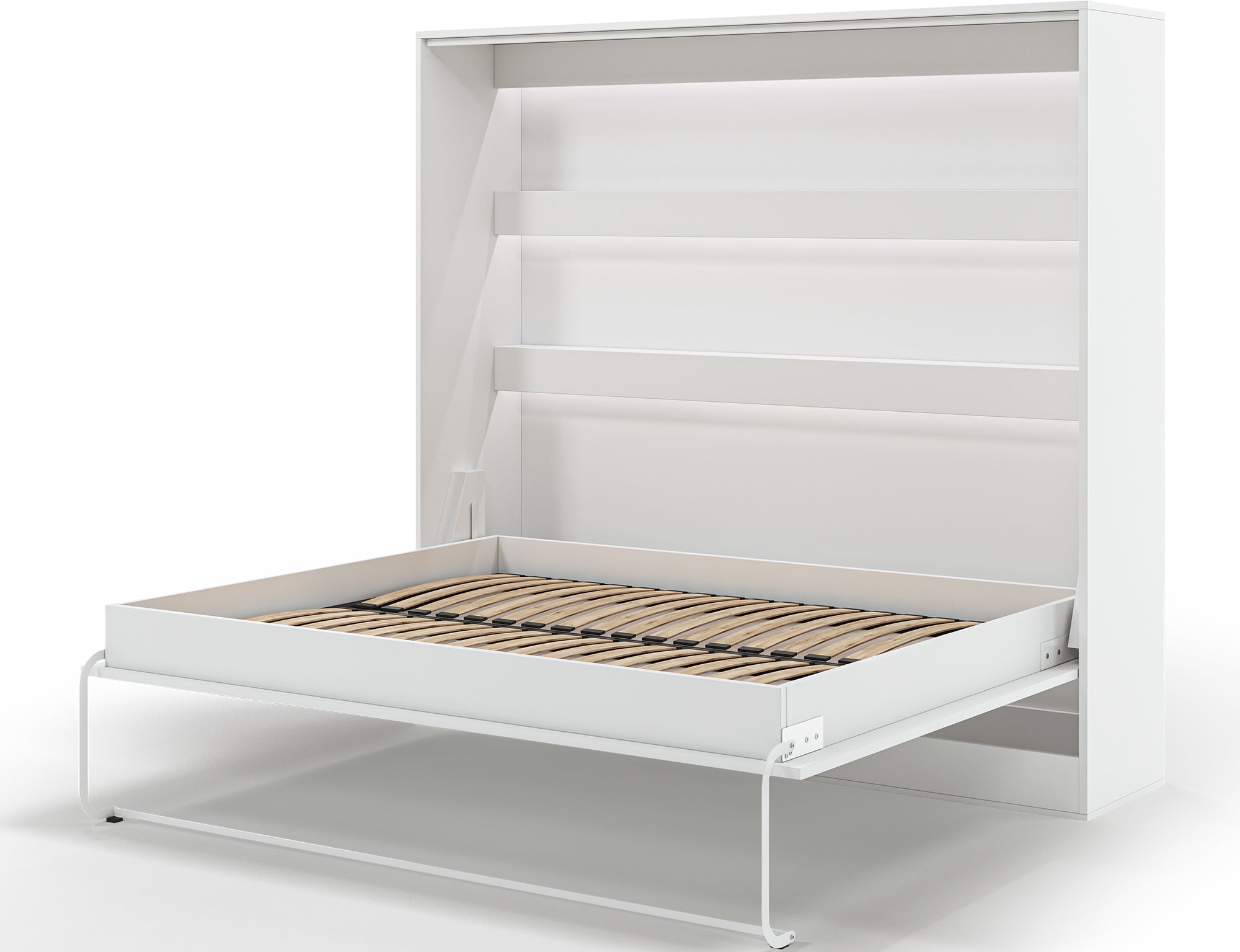 Lit escamotable NEO – armoire lit murale verticale avec rangements