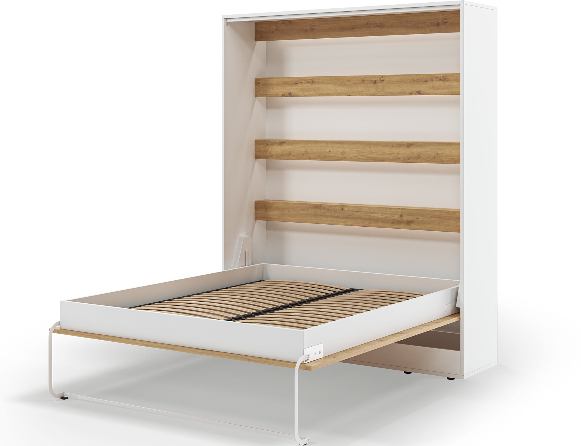 Lit escamotable NEO – armoire lit murale verticale avec rangements