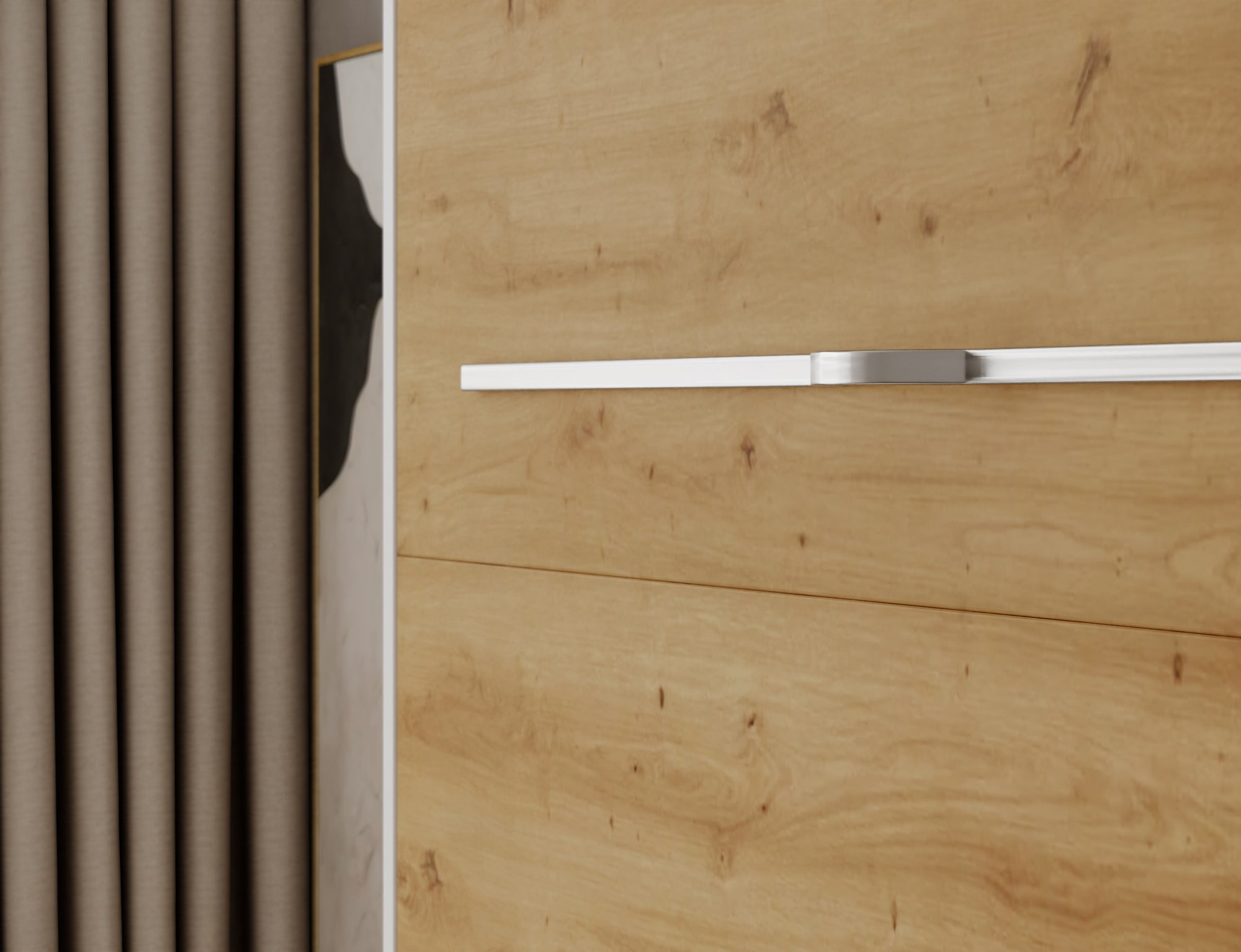 Lit escamotable NEO – armoire lit murale verticale avec rangements