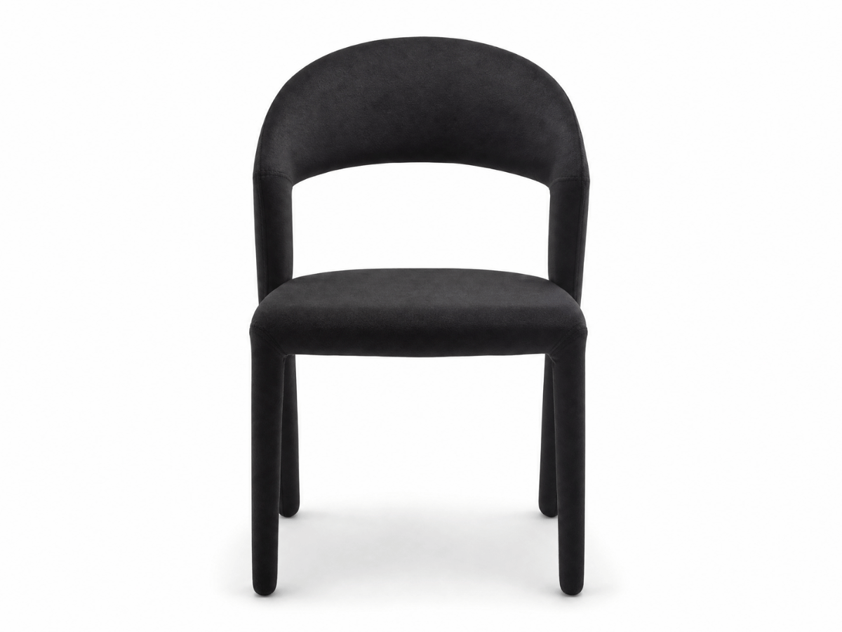 Lot de 4 chaises Madeleine — velours anti-taches & design enveloppant