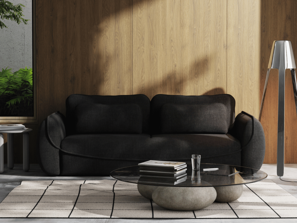 Marais – Canapé 3 places ultra design avec lit intégré et coffre de rangement