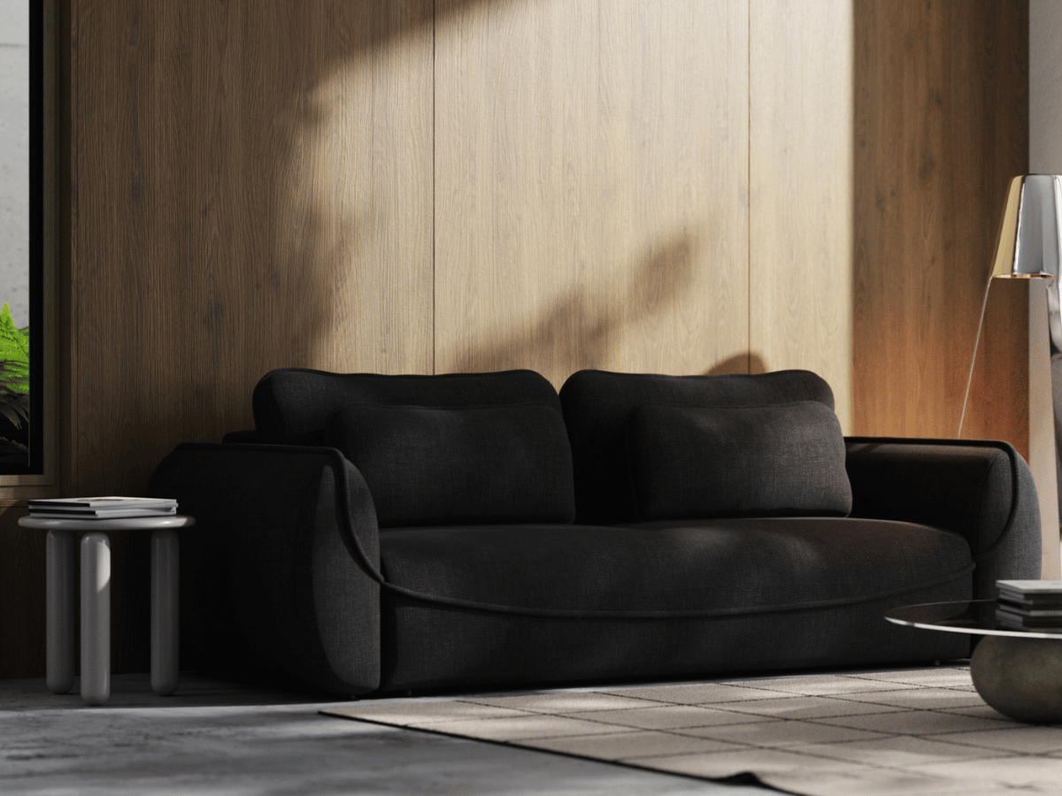 Marais – Canapé 3 places ultra design avec lit intégré et coffre de rangement