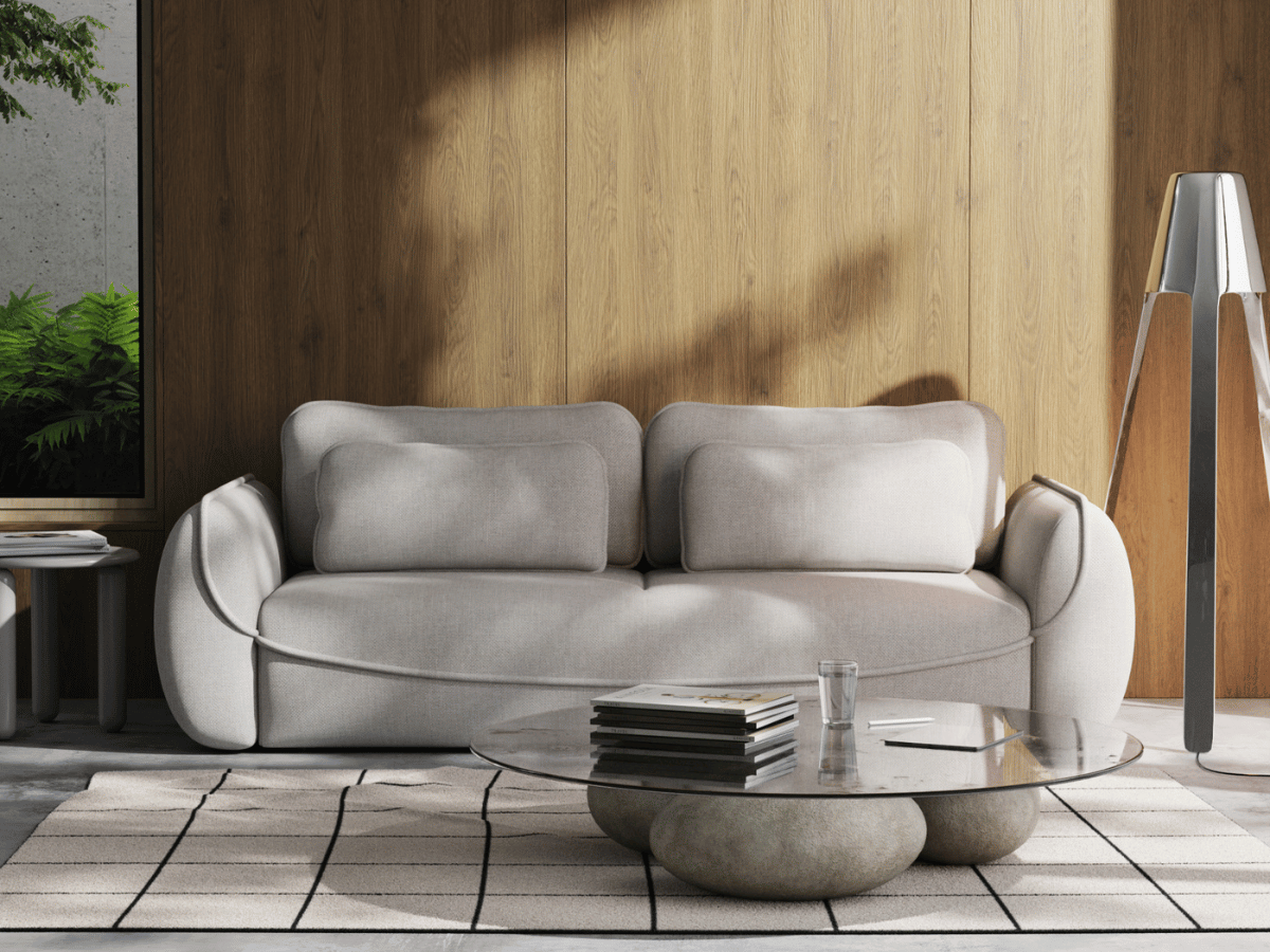 Marais – Canapé 3 places ultra design avec lit intégré et coffre de rangement