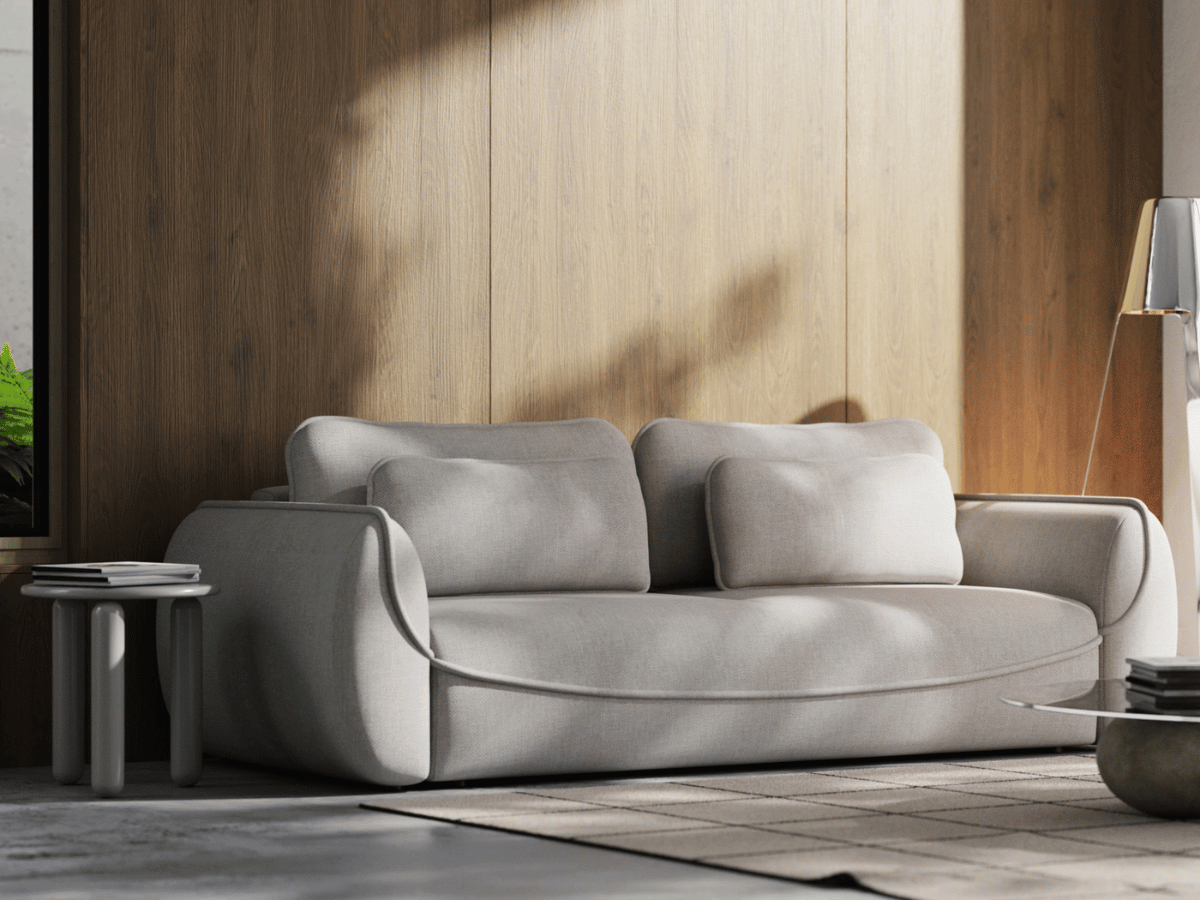 Marais – Canapé 3 places ultra design avec lit intégré et coffre de rangement