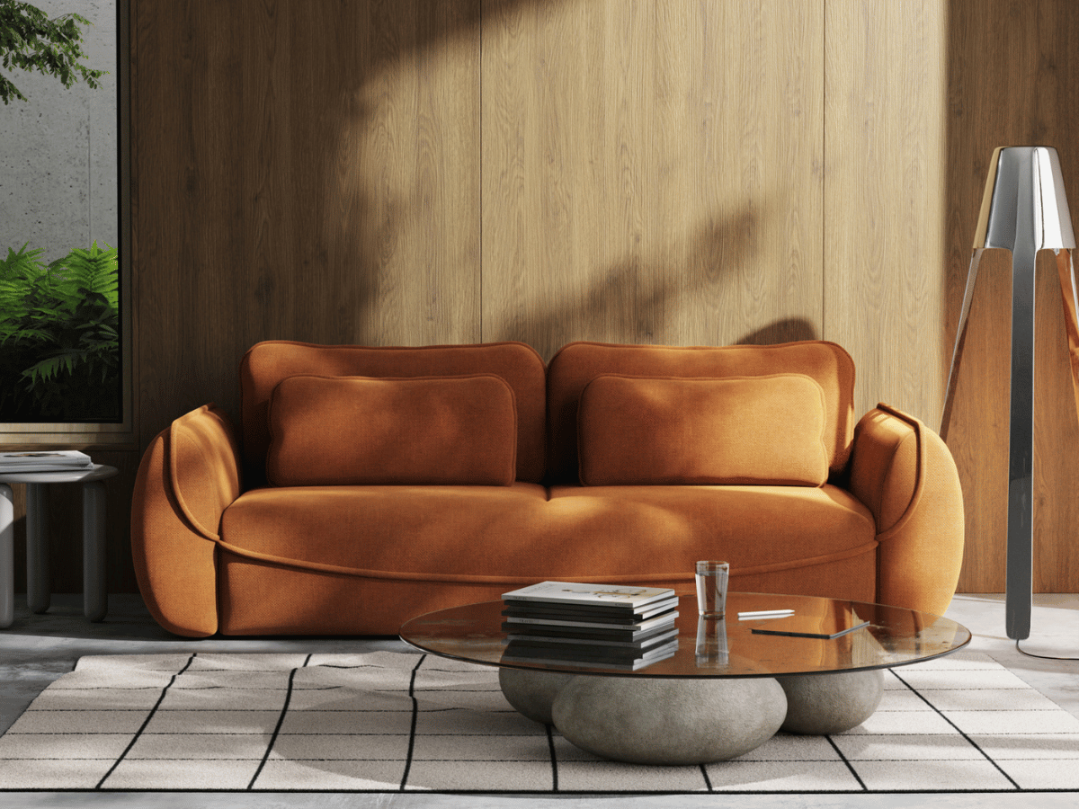 Marais – Canapé 3 places ultra design avec lit intégré et coffre de rangement
