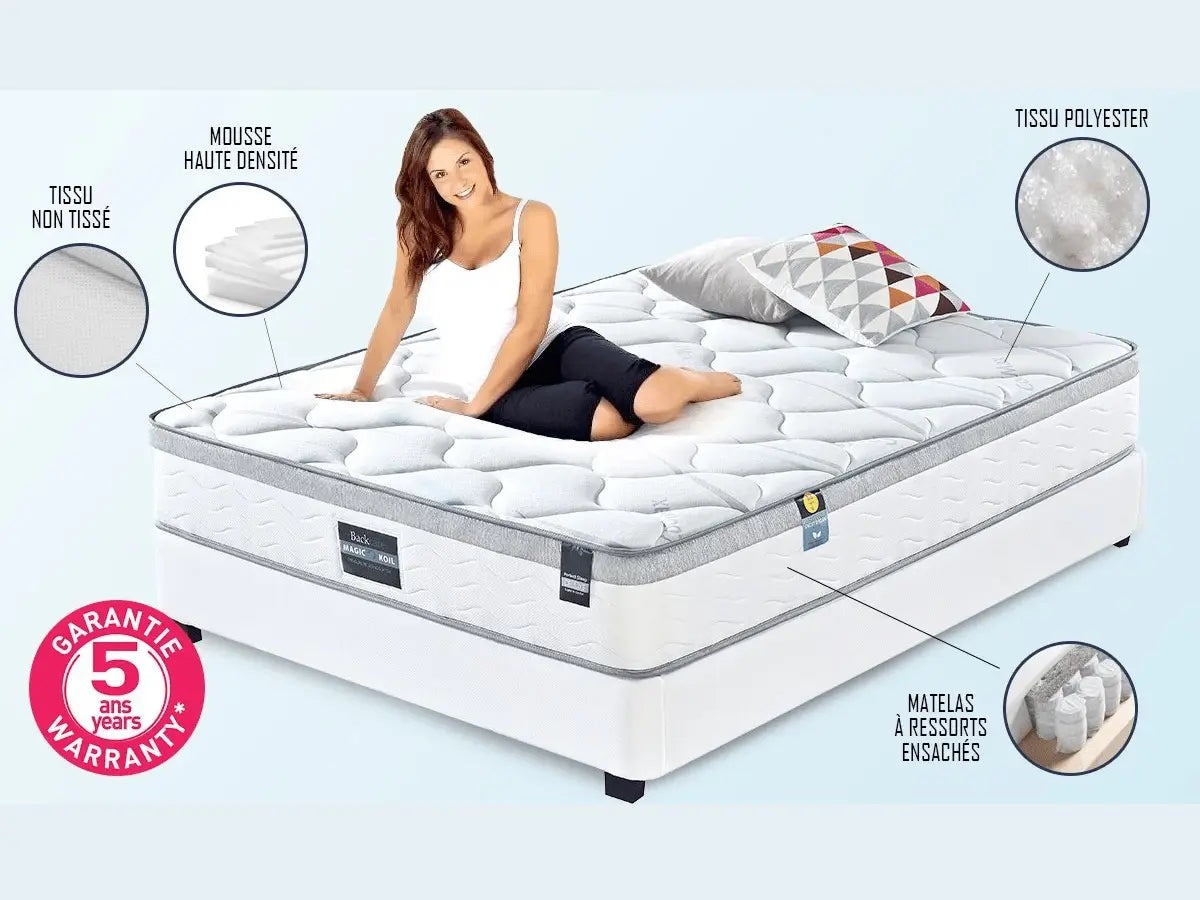 Matelas à ressorts ensachés épaisseur 25 cm - DENALI