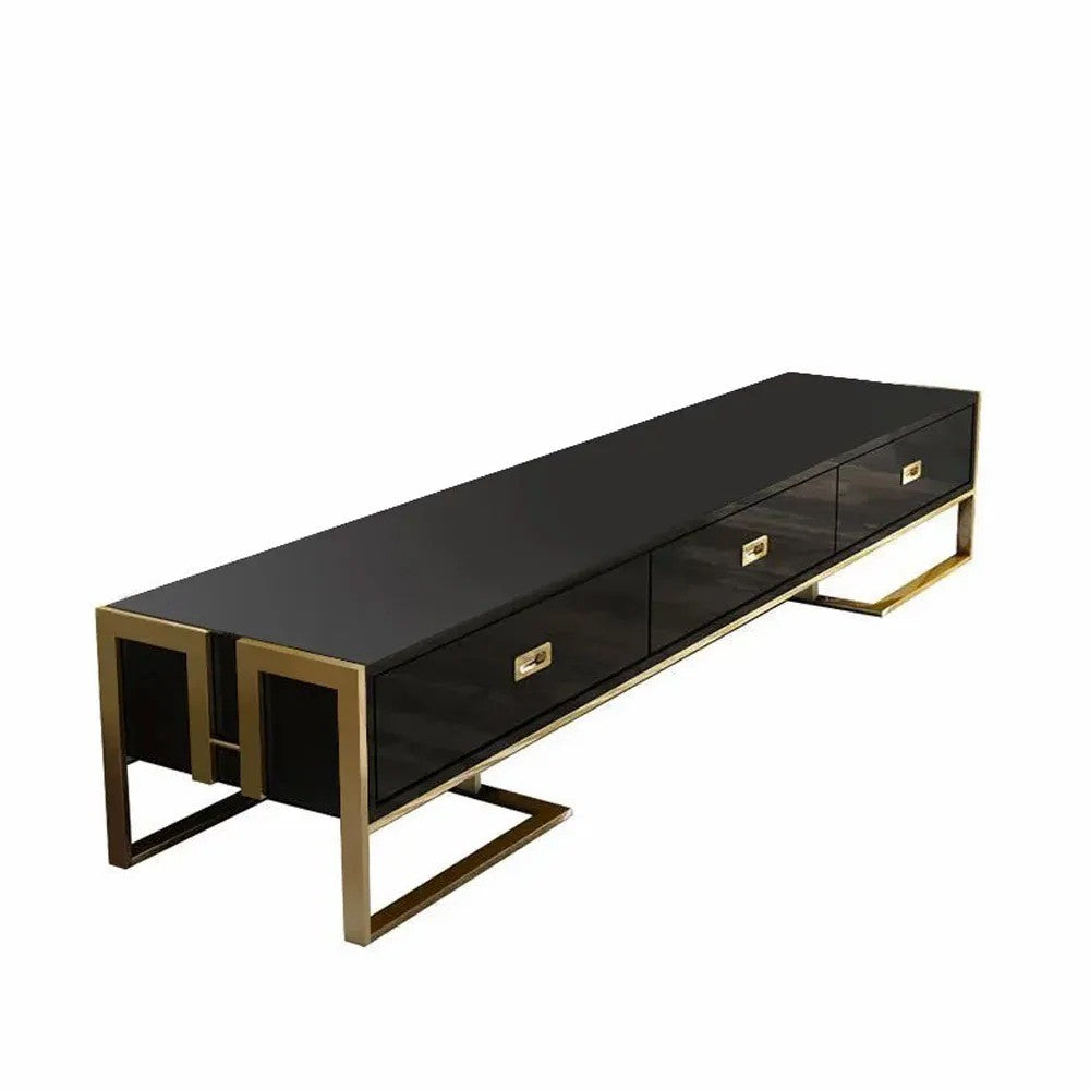 Meuble tv noir avec tiroirs base or laqué Luxuria_20518.jpg
