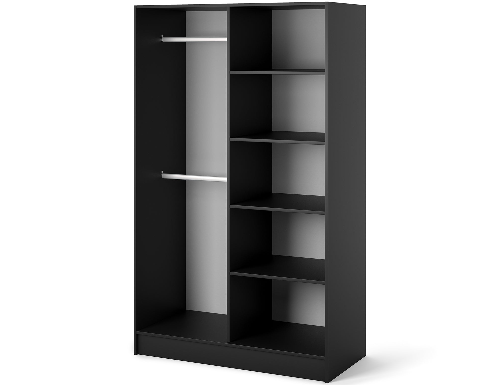 Armoire Dressing 2 Portes 120 cm – Design Moderne + Grand Rangement – Miroir Optionnel - NORVIA
