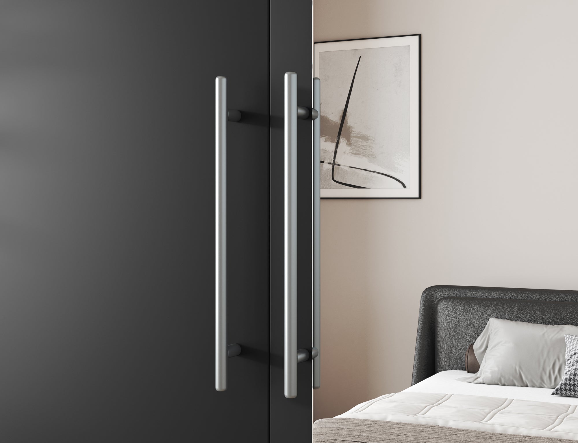 Armoire Dressing 2 Portes 120 cm – Design Moderne + Grand Rangement – Miroir Optionnel - NORVIA