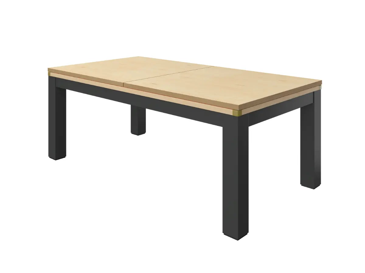 Table à manger convertible en billard bois et noir
