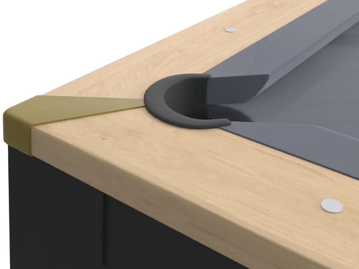 Table à manger convertible en billard bois et noir