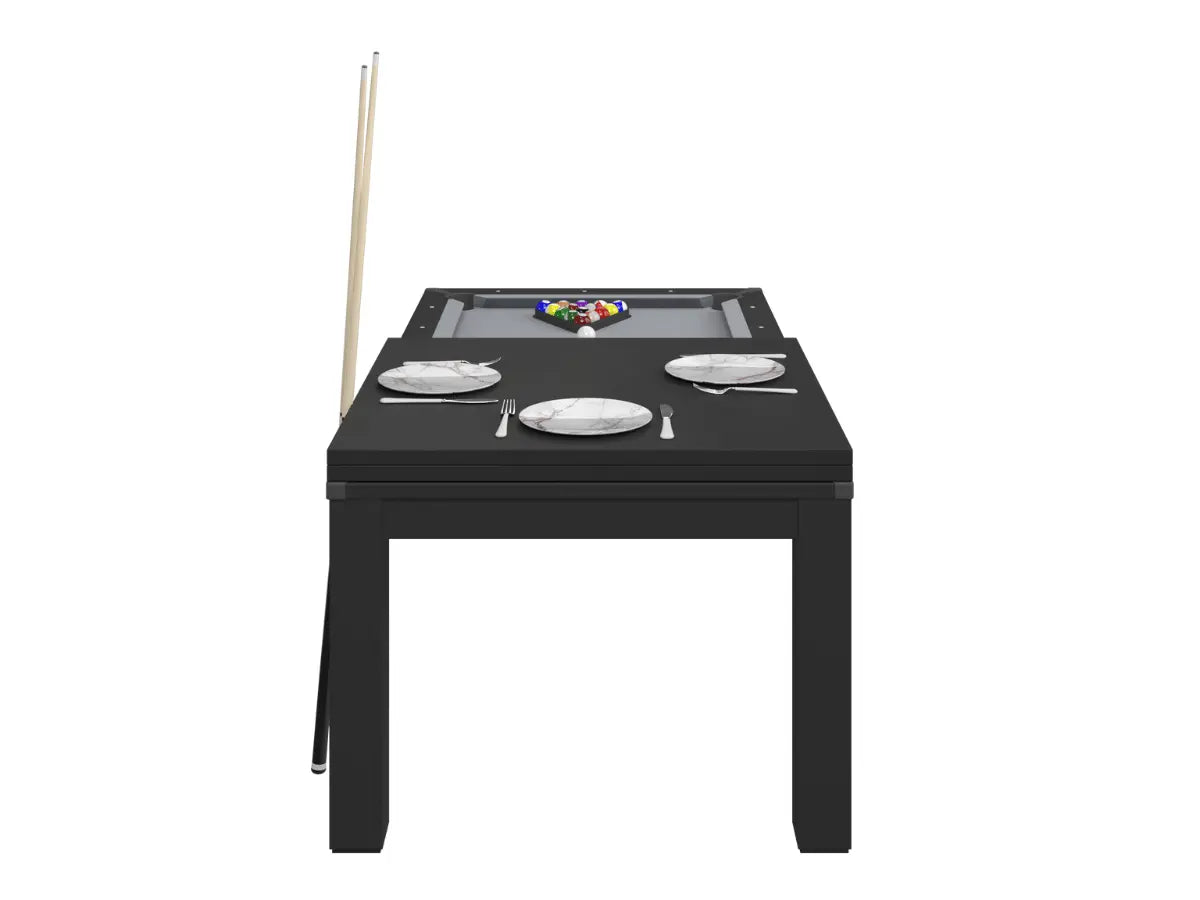 Table à manger convertible en billard noir