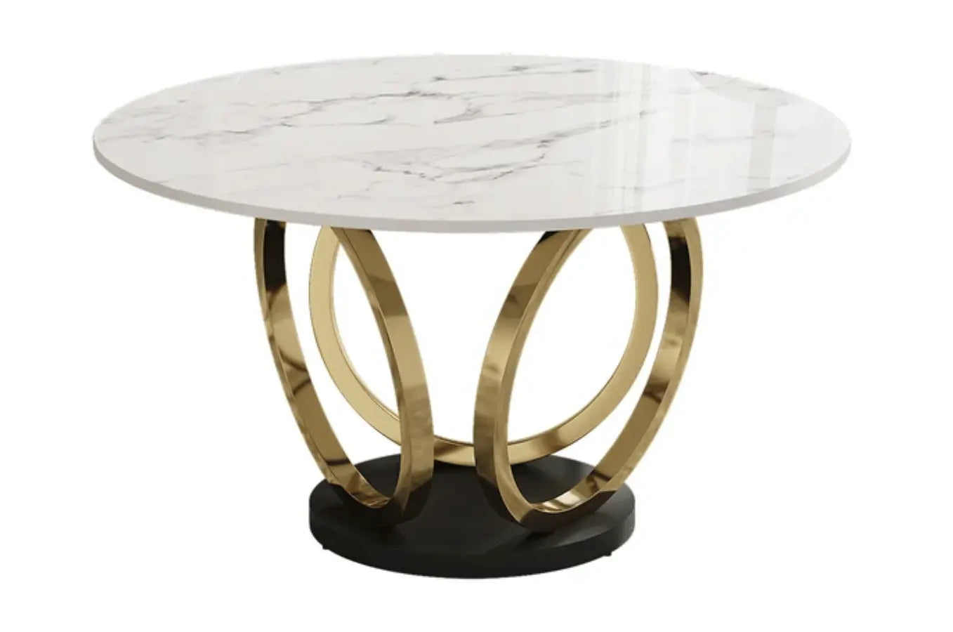 Table à manger ronde avec pied or - LIVI