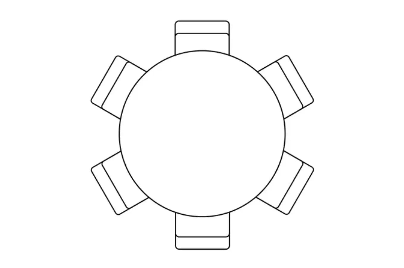 Table à manger ronde avec pied or - LIVI