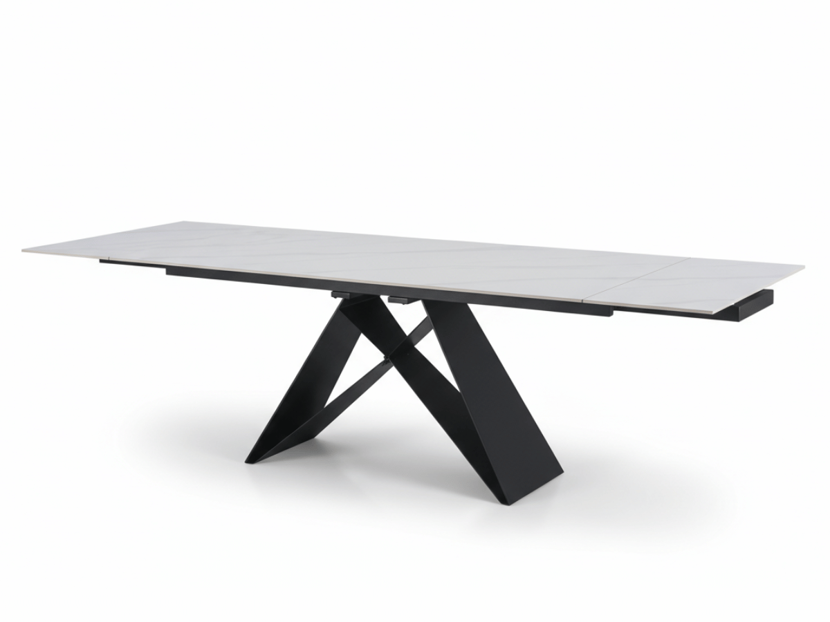 Table à manger extensible MASDAR en céramique – 180 cm fermée / 260 cm ouverte