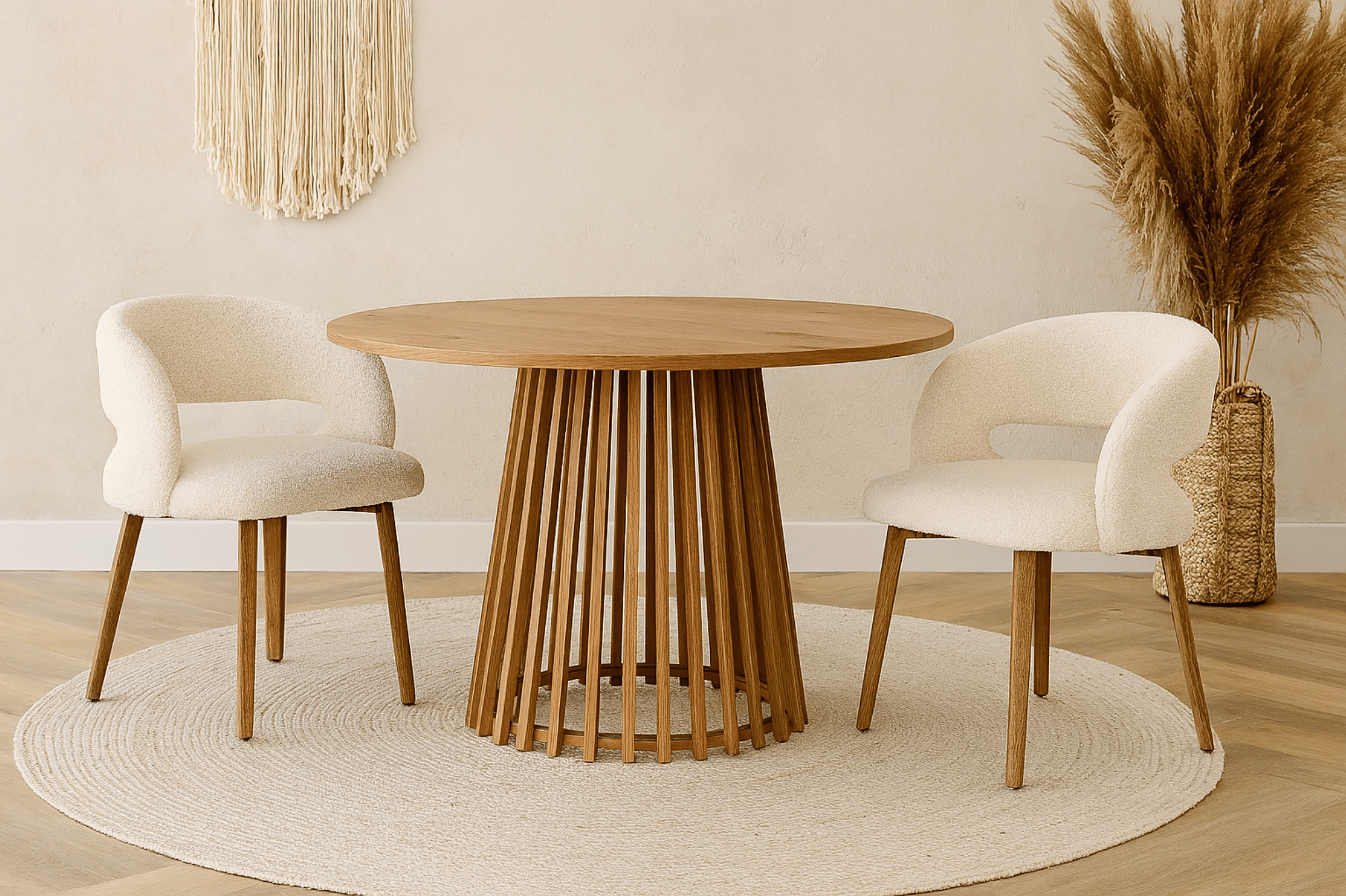 Table à manger ronde en bois - ALFORD